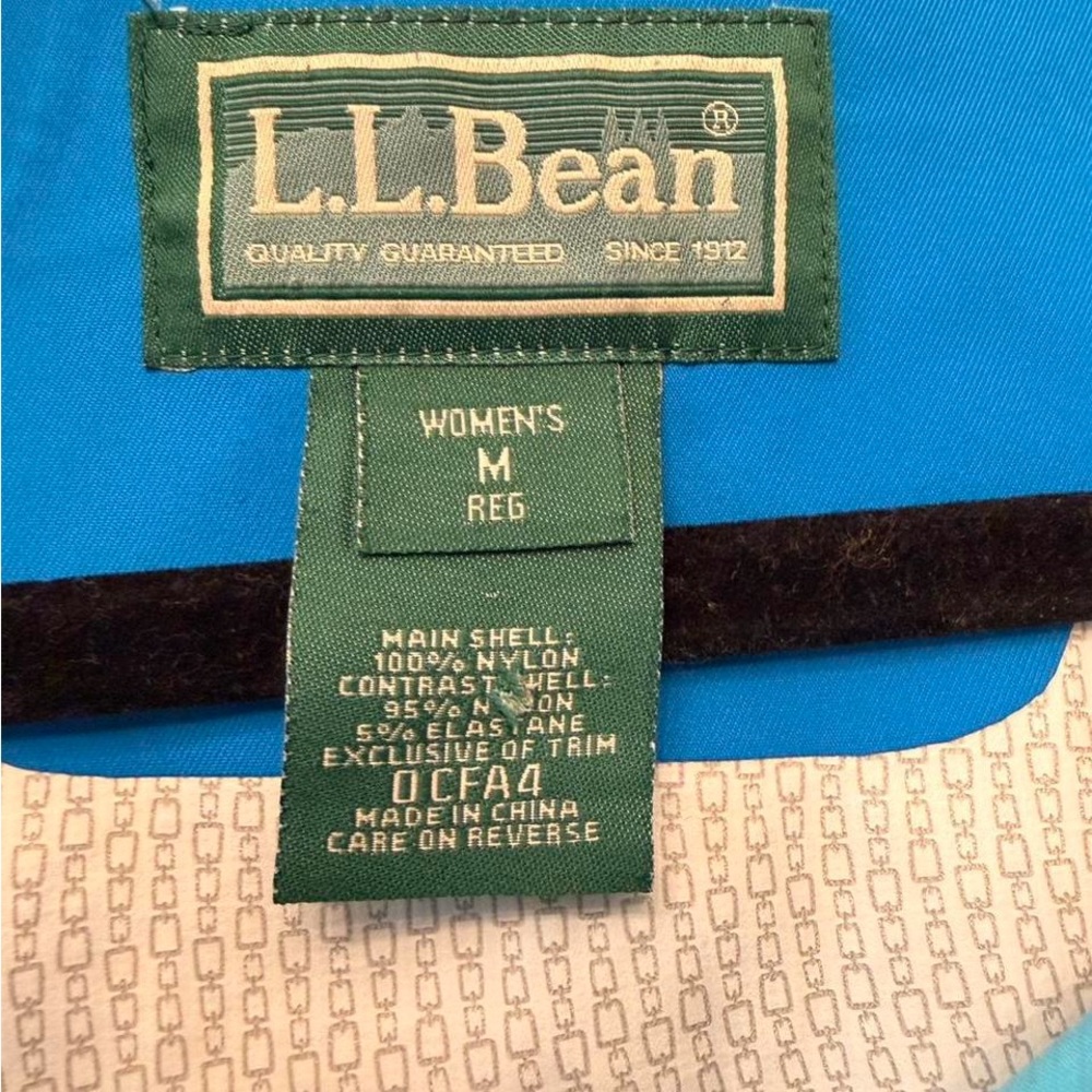 L.L. Bean Women’s Two-Tone Blue Rain Jacket-Size M - Picture 2 of 5